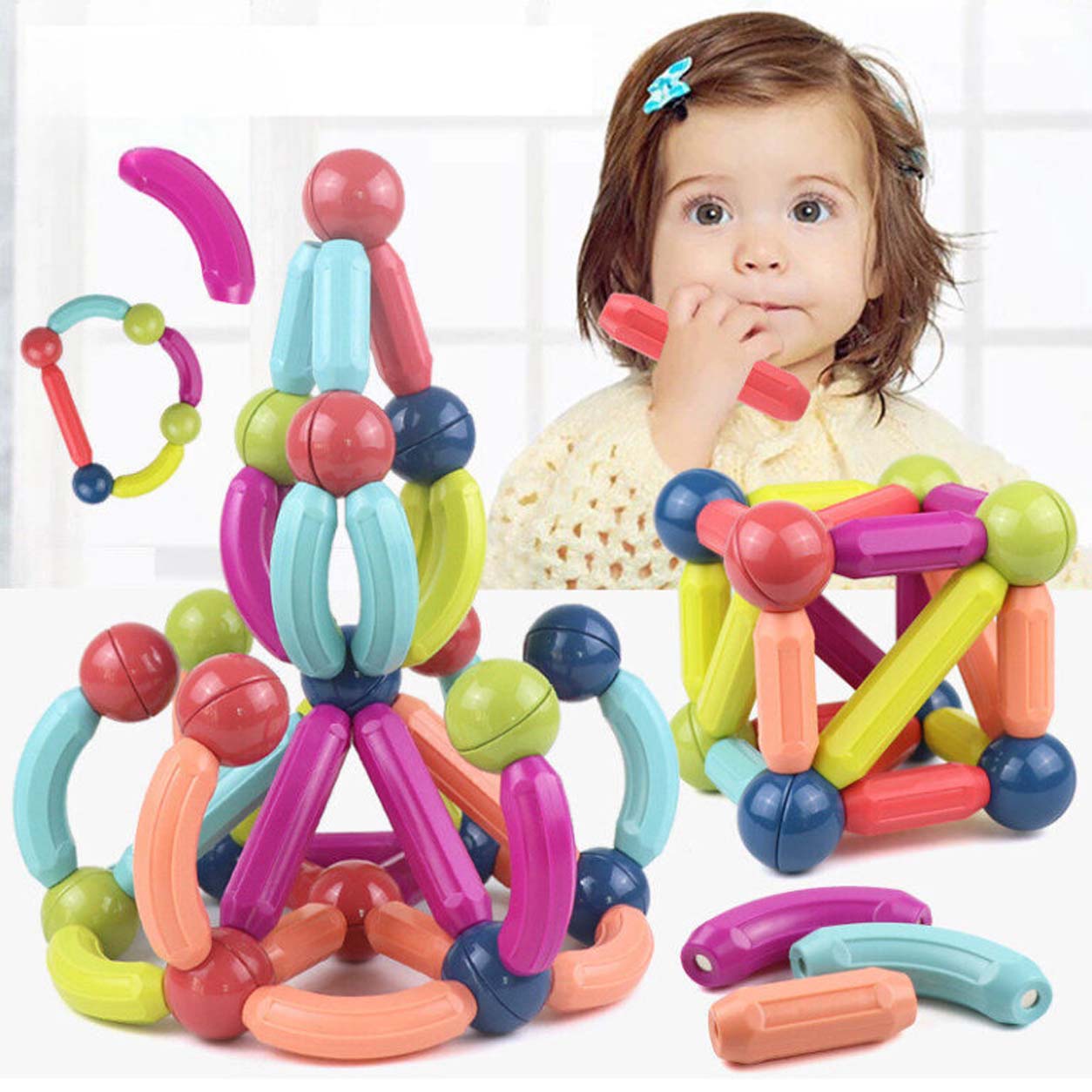 Magnetic Sticks Educational Toy For Kids (42 Pieces)